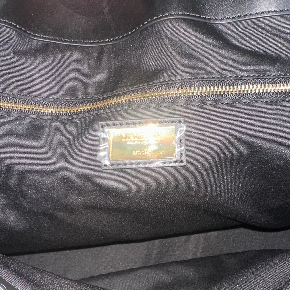 Ralph Lauren Black Leather Tote with Gold Accents - Picture 6 of 9